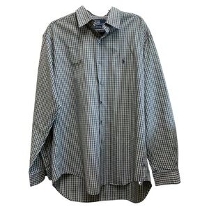 Polo by Ralph Lauren Men’s Button Down Shirt in Blue/Green Plaid Size Large